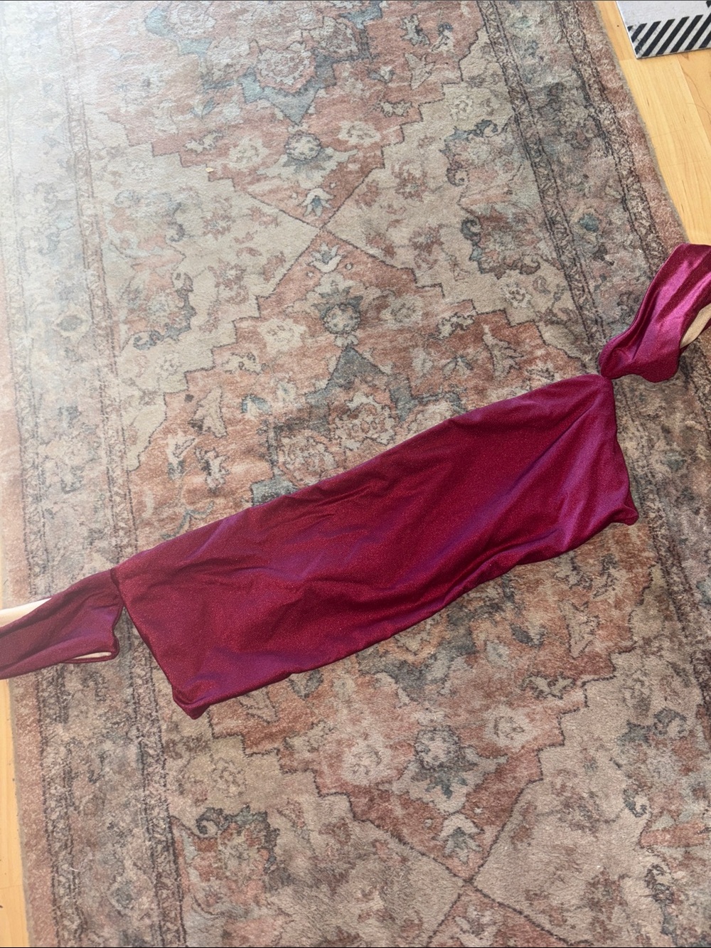 LA Hearts / PacSun Off-the-Shoulder Bikini Top Maroon Burgundy Size Large